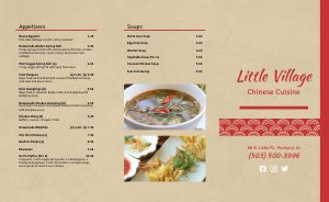 Simple Photos Chinese Takeout Menu