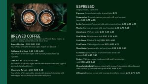 Jade Coffee Digital Menu Board