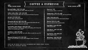 Coffee Bar Breakfast Digital Menu Board