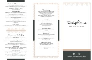 French Table Folded Menu