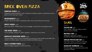 Modern Pizza Tall Digital Menu Board