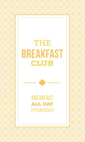 Breakfast Food Business Card