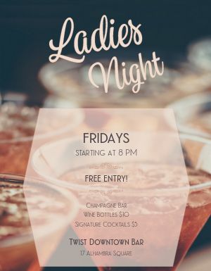 Ladies Night Event Flyer