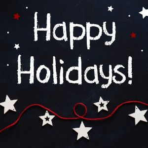 Happy Holidays Starry Night Instagram Post