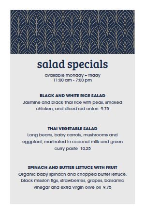 Salad Specials Table Tent