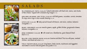 Cafe Salads Digital Menu Board