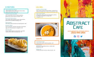 Colorful Abstract Cafe Takeout Menu