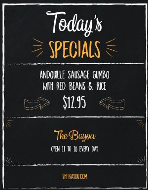 Todays Special Flyer