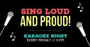 Karaoke Night Facebook Post