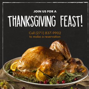 Thanksgiving Turkey Feast Instagram Post
