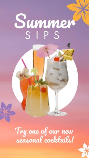 Summer Cocktails Instagram Story