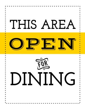 Open Dining Sign