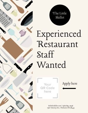Restaurant Staff Wanted Flyer