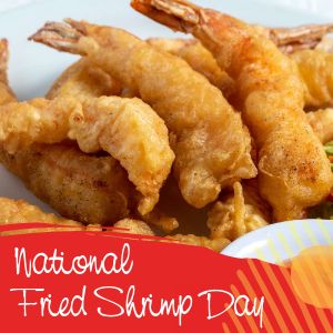 National Fried Shrimp Day in Red IG Post