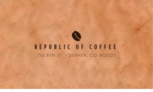 Vintage Coffee Business Card