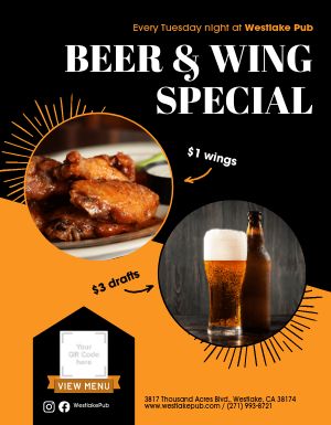 Beer and Wings Flyer
