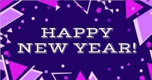 Purple New Years Facebook Post