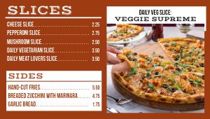 DIY Foodie Pizza Digital Menu Board