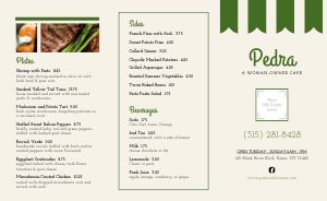 Cafe Daily Specials Takeout Menu