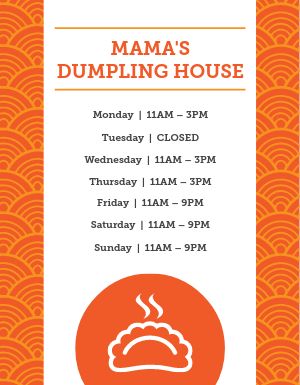 Weekly Hours Flyer