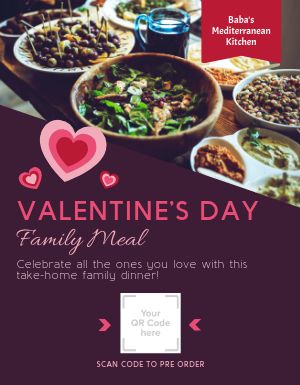 Valentines Day Family Meal Flyer