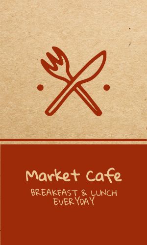 Simple Market Cafe Business Card