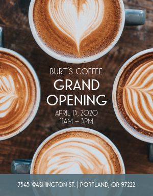 Coffee Grand Opening Flyer