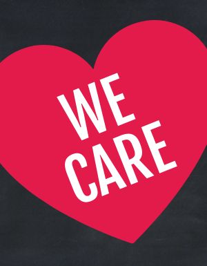 We Care Sign