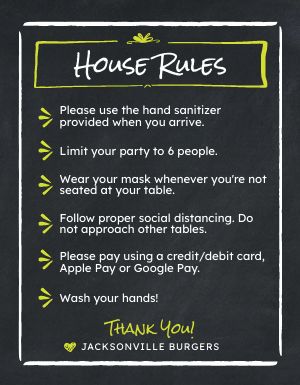 House Rules Sign