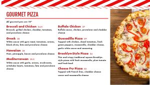 Red Checkers Pizza Tall Digital Menu Board
