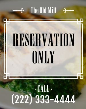 Reservation Restaurant Sandwich Board