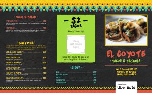 Rainbow Mexican Takeout Menu
