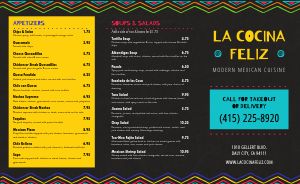 Mexican Rainbow Takeout Menu