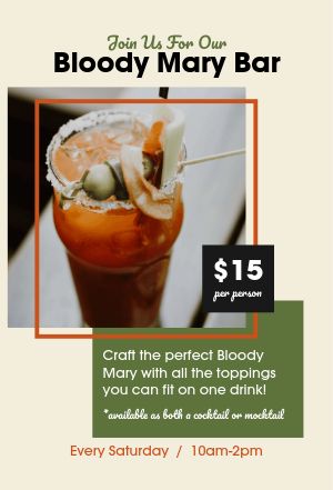 Bloody Mary Table Tent