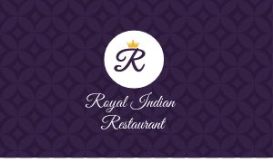Monogram Indian Restaurant Business Card