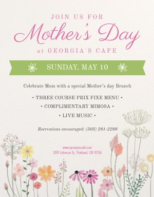 Mothers Day Flowers Flyer