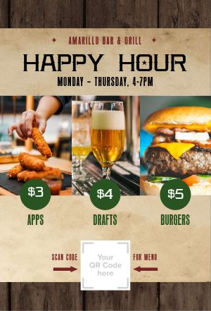 Happy Hour Table Sign