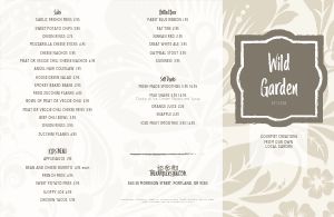 Garden Folded Menu