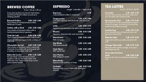 Navy Coffee Digital Menu Board