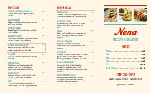 Classic Mexican Tacos Takeout Menu