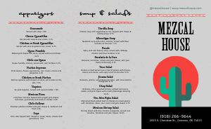 Textured Mexican Takeout Menu