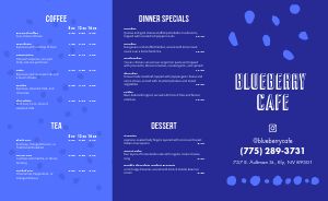 Blueberry Cafe Takeout Menu