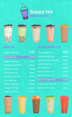 Boba Menu Templates - PhotoADKing