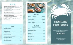 Clear Water Seafood Takeout Menu