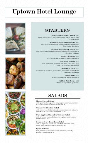 Hotel Room Service Menu Design Template By MustHaveMenus