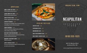 Neapolitan Pizza Takeout Menu
