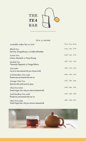 Tea Menu Templates - MustHaveMenus  Bubble tea menu, Tea smoothies, Tea  house menu