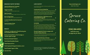 Trees Catering Takeout Menu