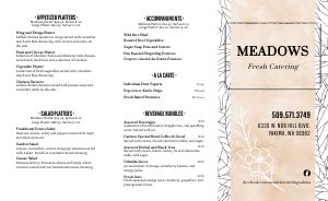 Catering Business Takeout Menu
