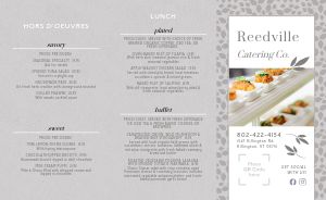 Simple Wedding Catering Takeout Menu